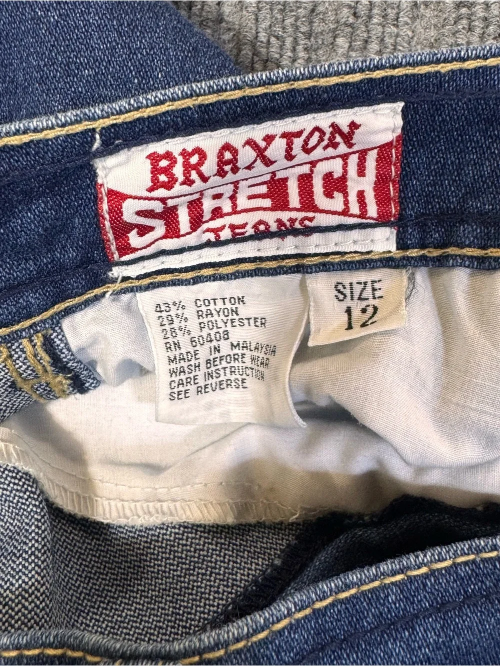 Vintage Braxton Stretch Jeans 12 - Picture 3 of 6